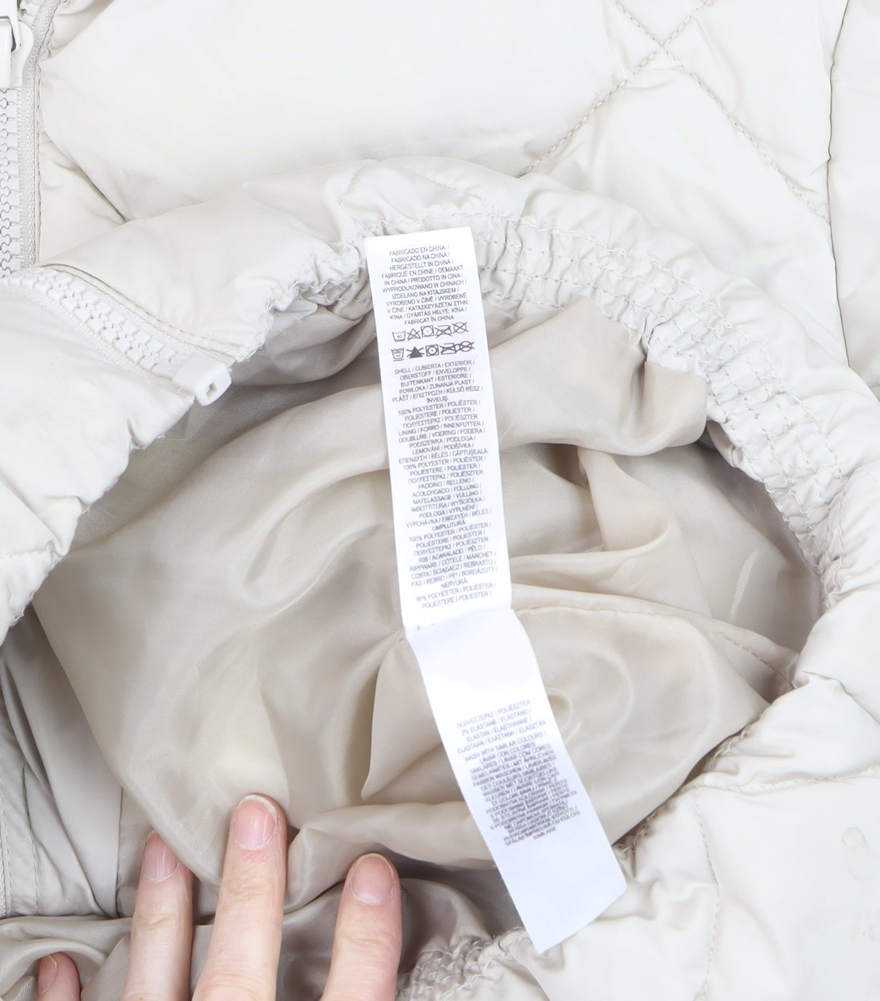 Womens UK Size L Primark Beige Puffer Jacket