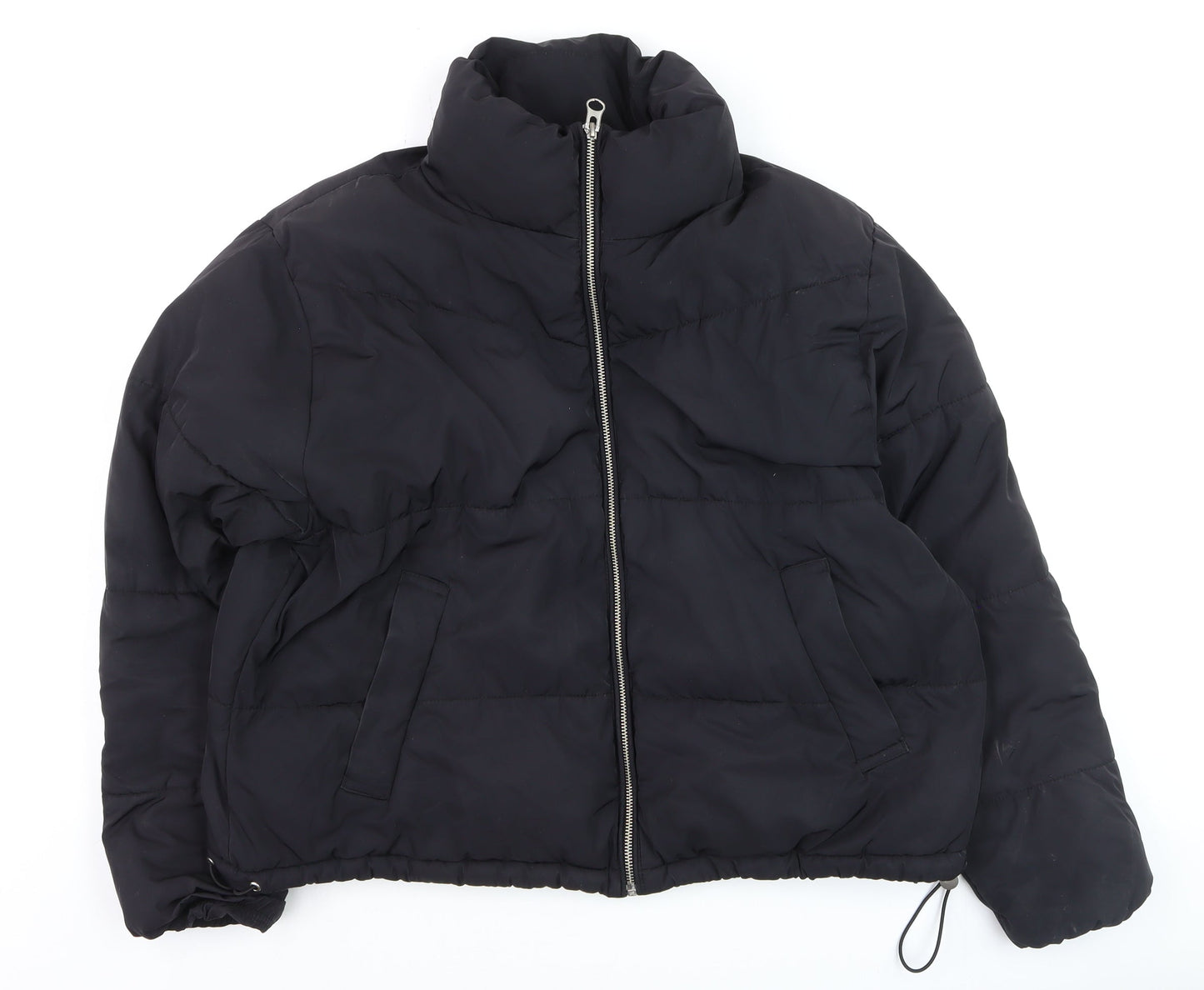 Womens UK Size 12 H&M Black Puffer Jacket