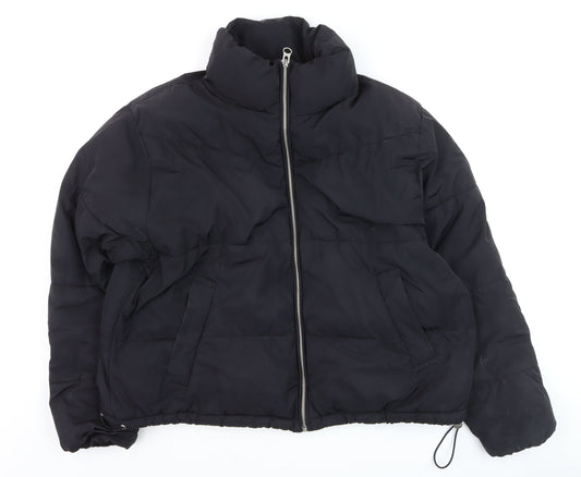 Womens UK Size 12 H&M Black Puffer Jacket