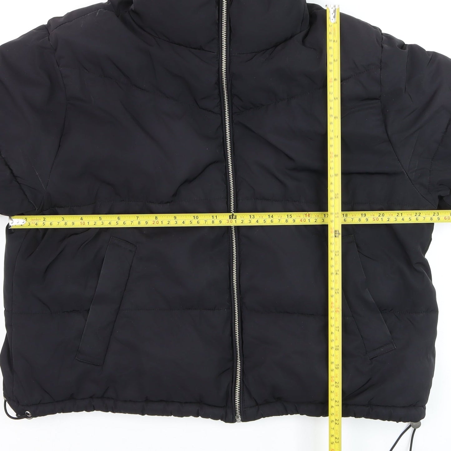 Womens UK Size 12 H&M Black Puffer Jacket