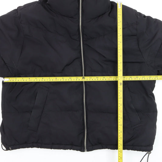 Womens UK Size 12 H&M Black Puffer Jacket