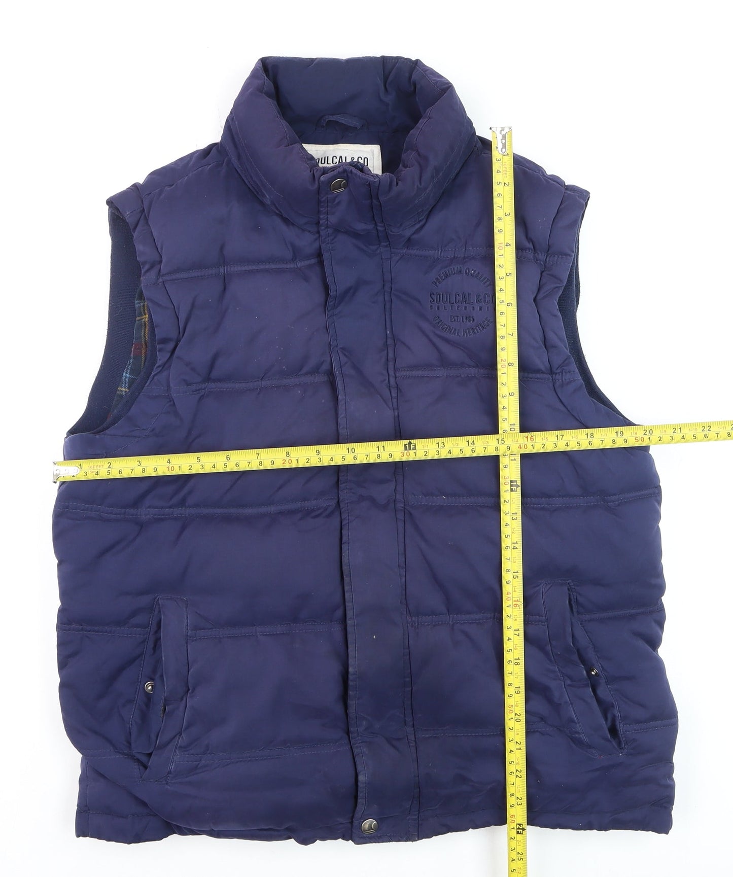 Womens UK Size L SoulCal & Co Blue Puffer Jacket
