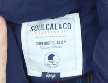 Womens UK Size L SoulCal & Co Blue Puffer Jacket