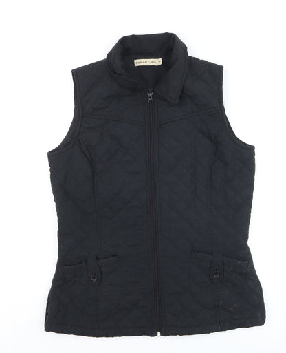 Mens UK Size S Departure Black Quilted Coat