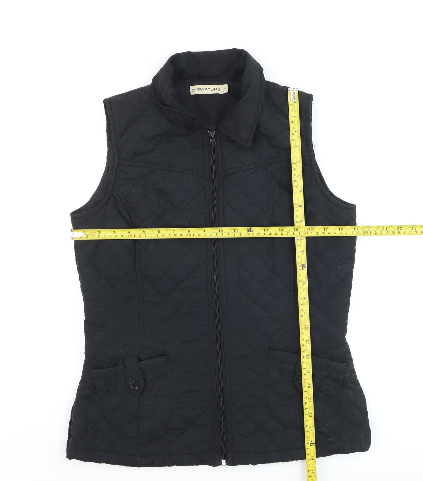 Mens UK Size S Departure Black Quilted Coat