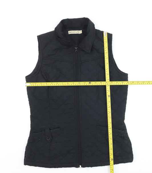 Mens UK Size S Departure Black Quilted Coat