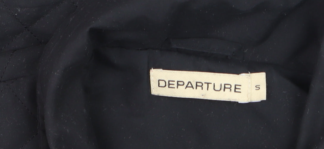 Mens UK Size S Departure Black Quilted Coat
