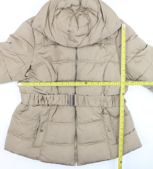 Womens UK Size 12 New Look Beige Puffer Jacket