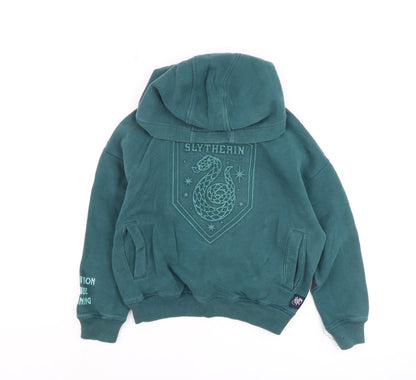 Boys UK Size 7-8 Years Marks and Spencer Green Pullover Hoodie