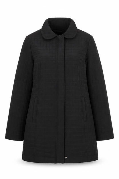 Womens UK Size 12 EWM Black Quilted Coat