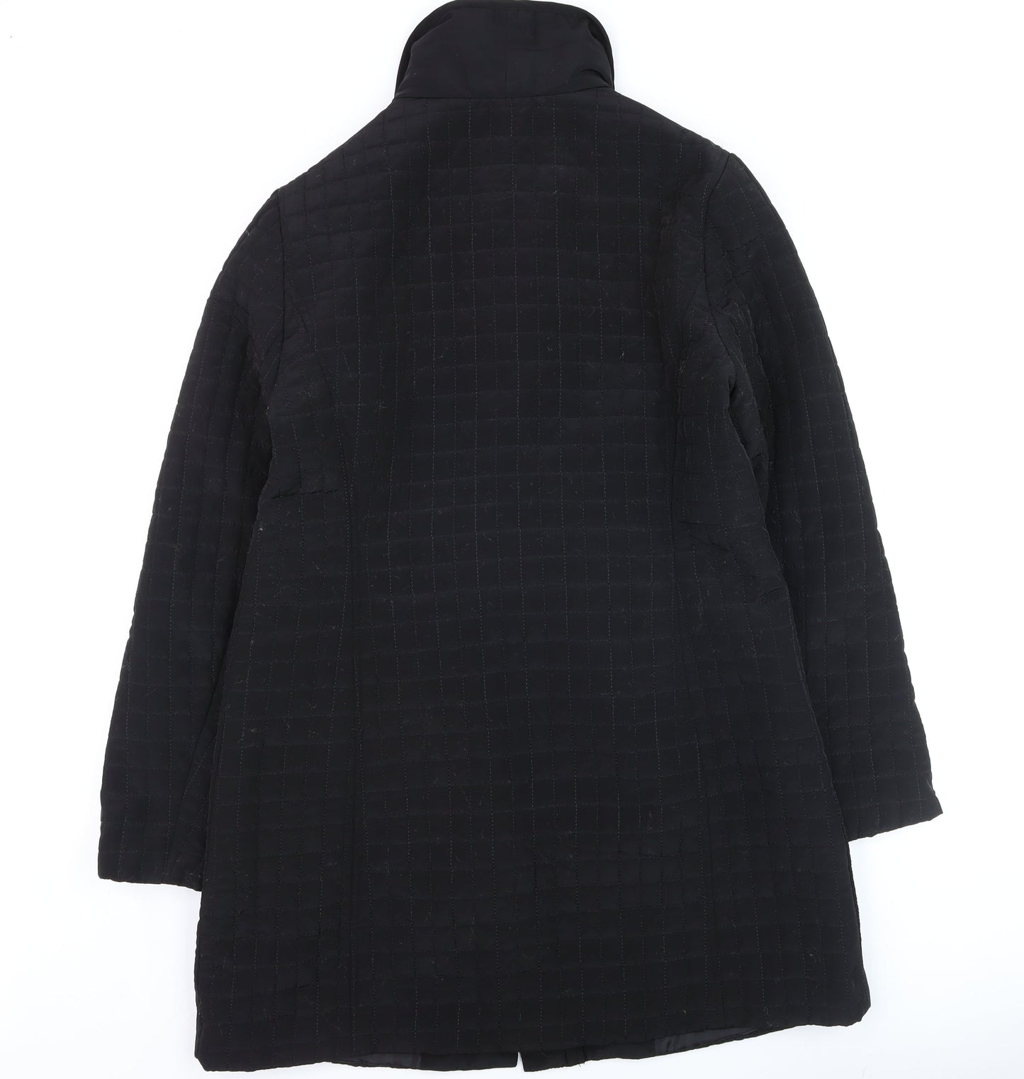 Womens UK Size 12 EWM Black Quilted Coat
