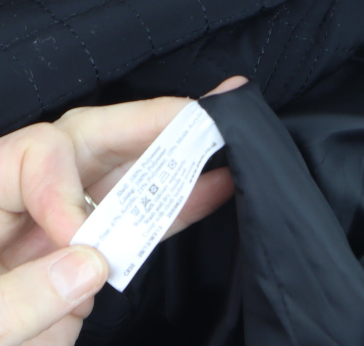 Womens UK Size 12 EWM Black Quilted Coat