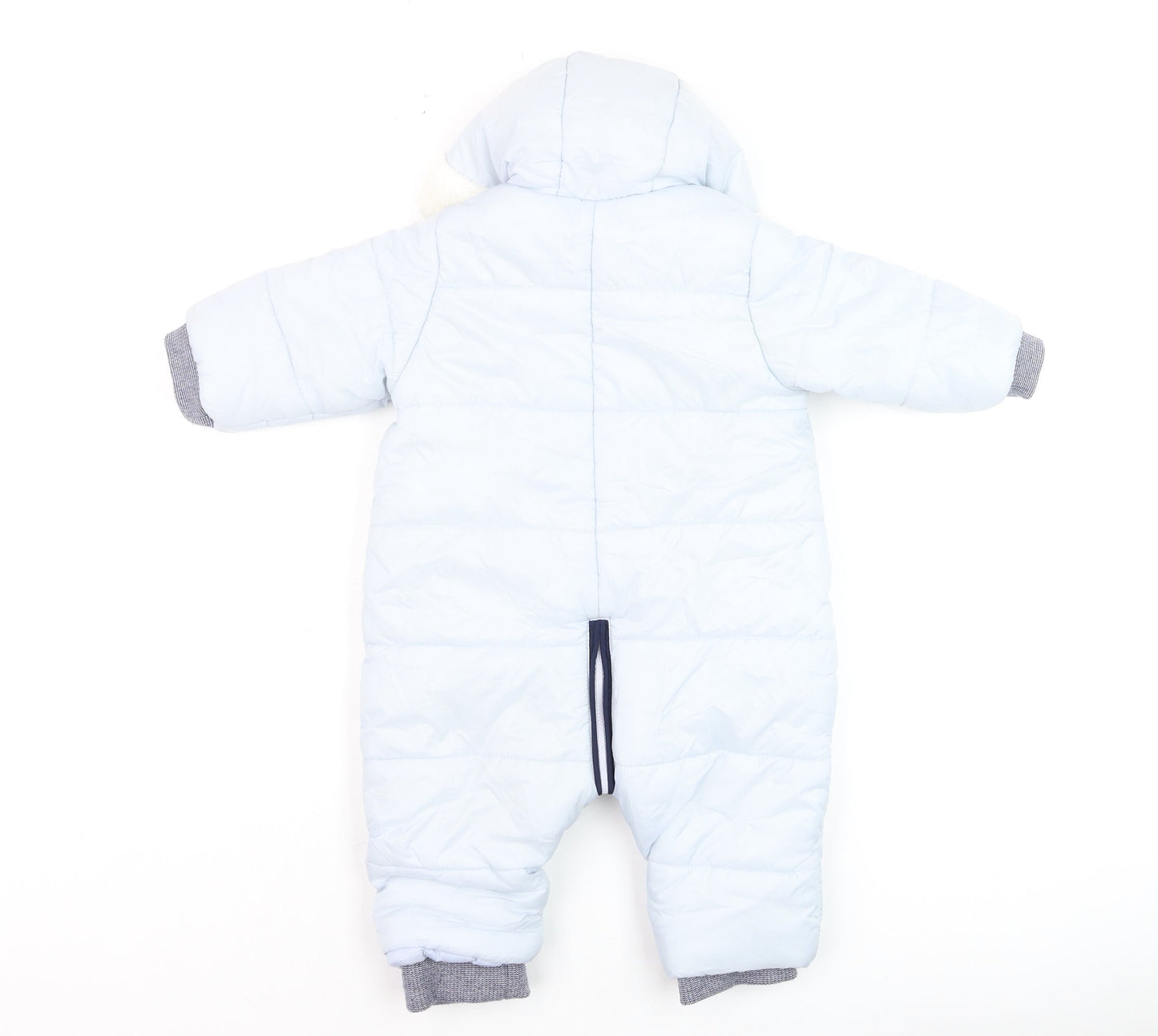 Absorba Unisex Baby Blue Hooded Puffer Snowsuit 12 Months Winter Warm
