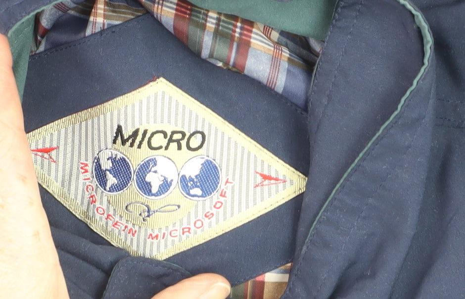 Mens UK Size M Microfin Microsoft Blue Bomber Jacket