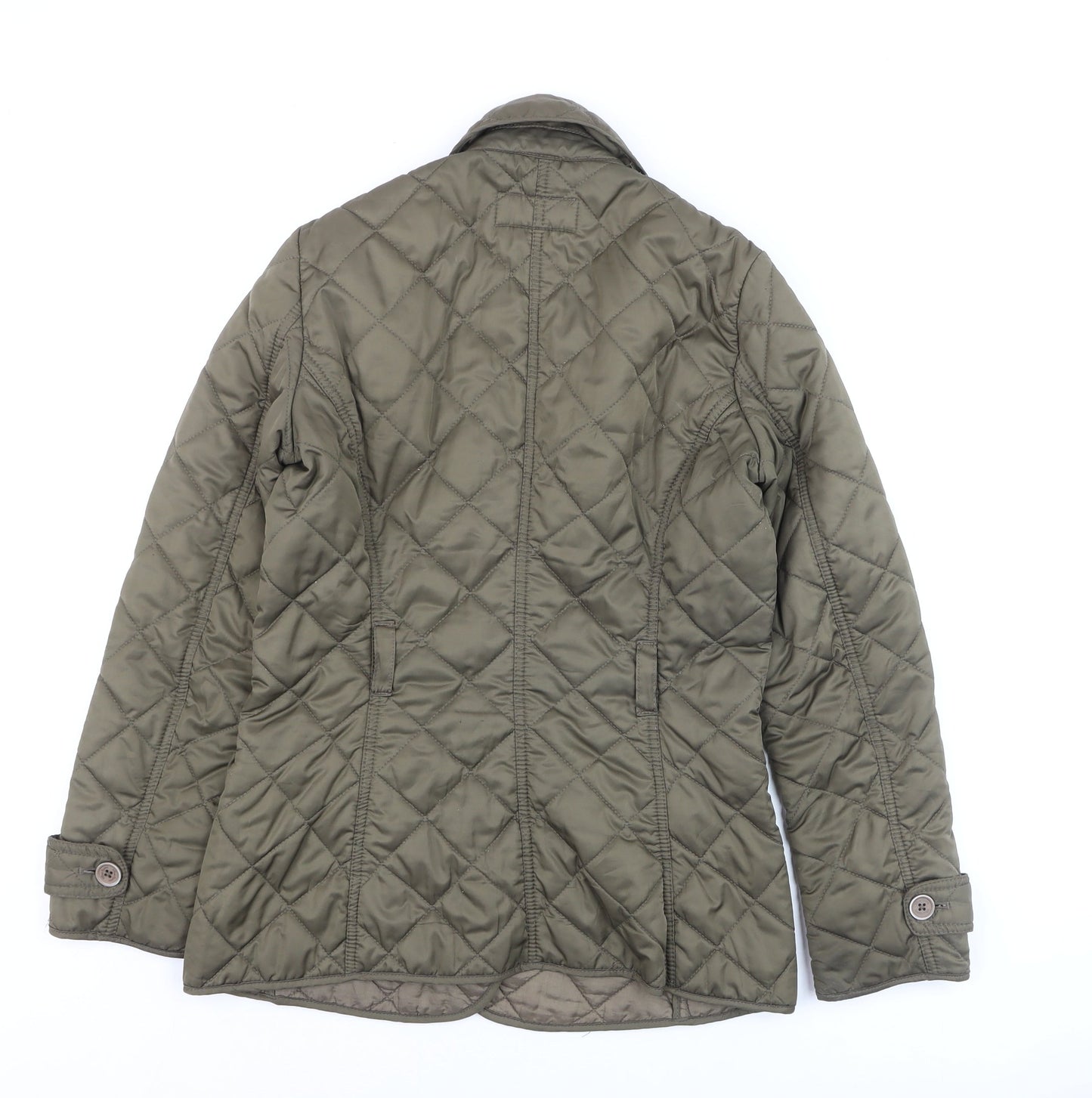 Womens UK Size XS Vackpro Green Quilted Coat
