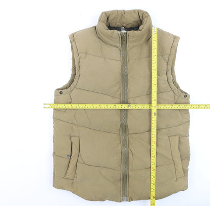 Next Men's Brown Quilted Bodywarmer Waistcoat S Regular Fit