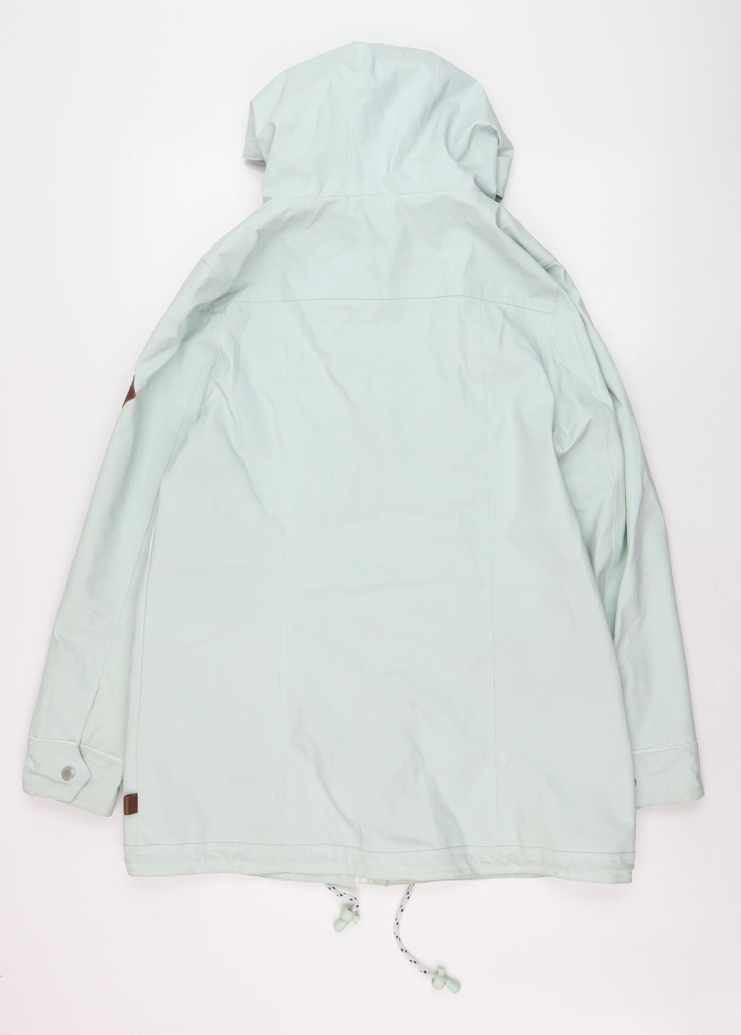 Bellfield Women Green Hooded Waterproof Rain Coat Jacket Size 12