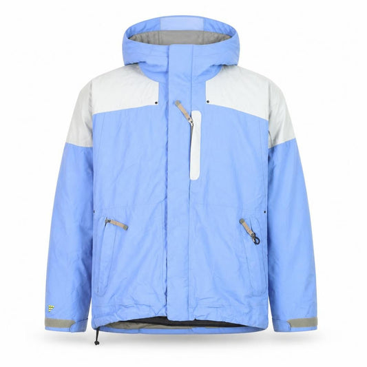 Global Rider Men's Blue L Hooded Waterproof Nylon Parka Jacket