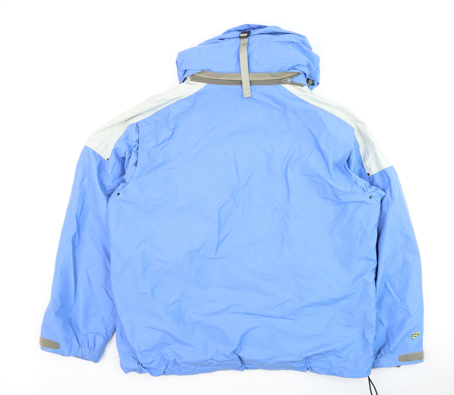 Global Rider Men's Blue L Hooded Waterproof Nylon Parka Jacket