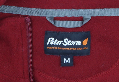 Peter Storm Men's Red Fleece 1/2 Zip Pullover Sweatshirt M