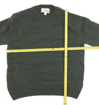 Marks and Spencer Men’s Green Lambswool Crew Neck Jumper M
