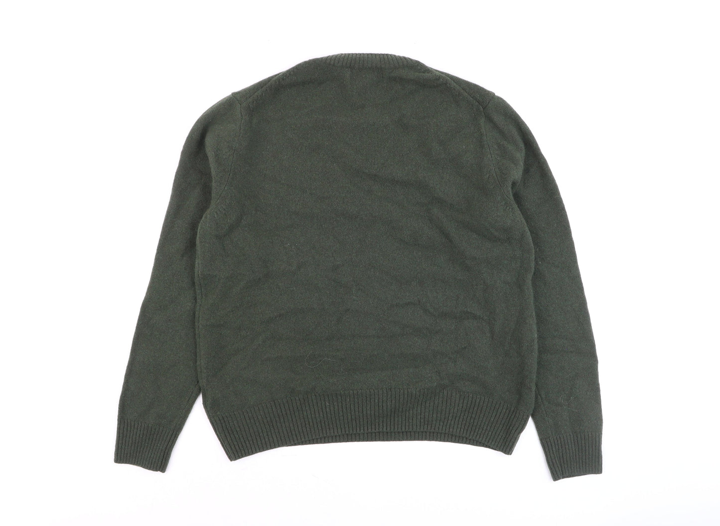 Marks and Spencer Men’s Green Lambswool Crew Neck Jumper M