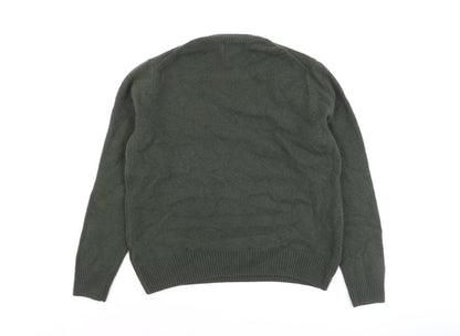 Marks and Spencer Men’s Green Lambswool Crew Neck Jumper M