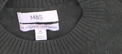 Marks and Spencer Men’s Green Lambswool Crew Neck Jumper M
