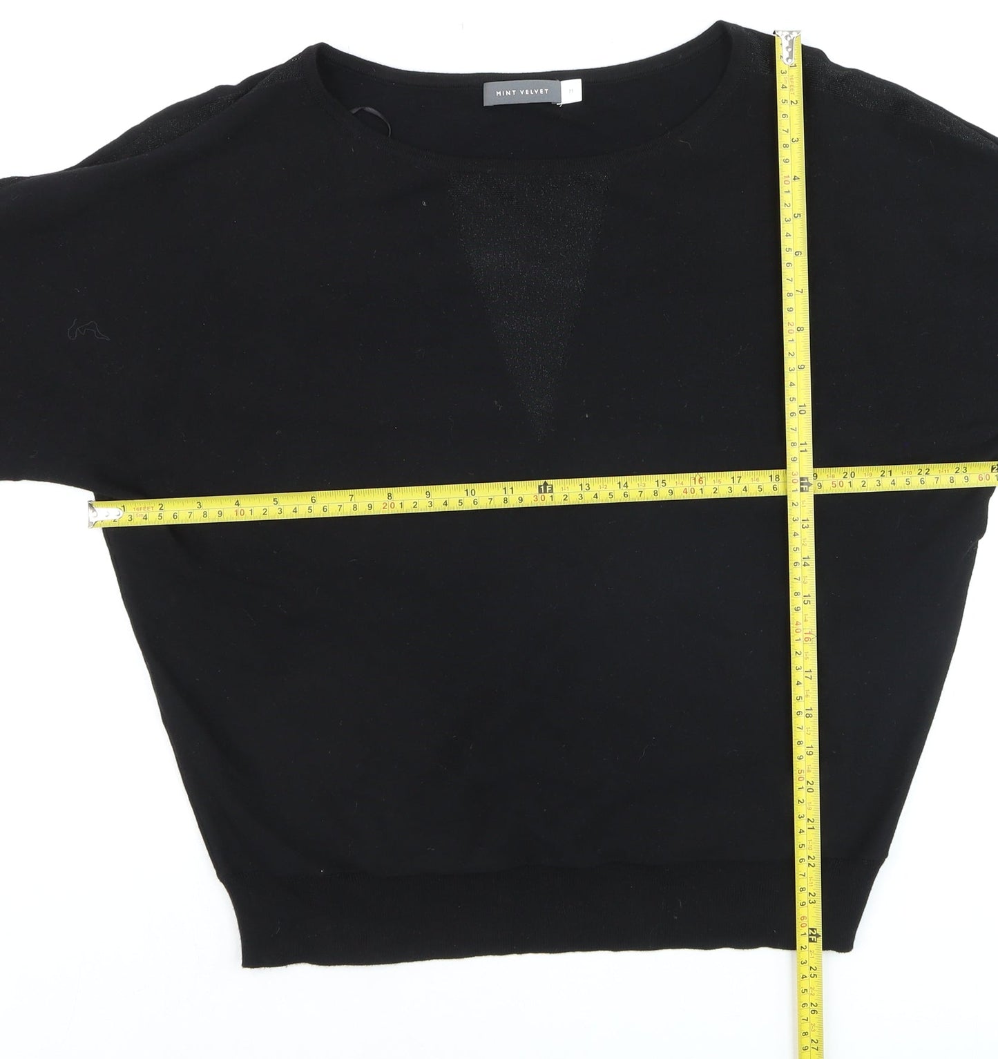 Mint Velvet Women's Black Knit Boat Neck Jumper Size M