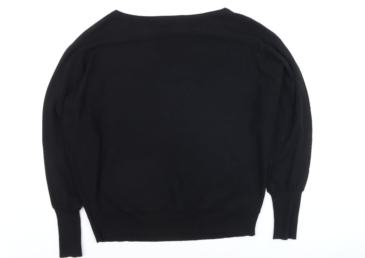 Mint Velvet Women's Black Knit Boat Neck Jumper Size M