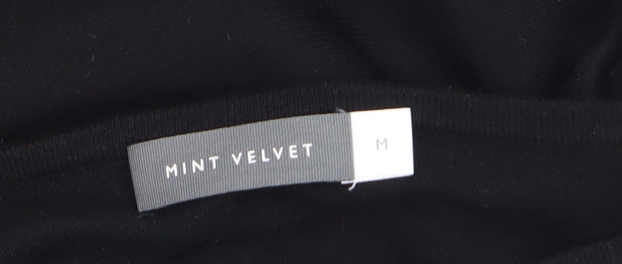 Mint Velvet Women's Black Knit Boat Neck Jumper Size M