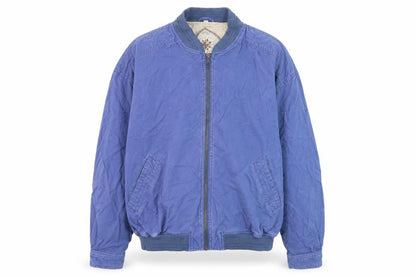 Topman Men's Blue Bomber Jacket M Cotton Zip Casual