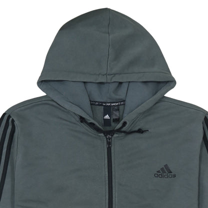 Mens UK Size 2XL adidas Grey Full Zip Hoodie