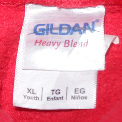 Boys UK Size XL Gildan Red Pullover Hoodie