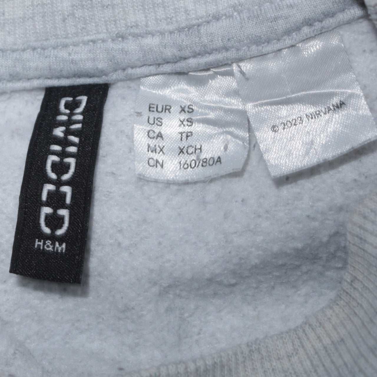 Womens UK Size XS H&M Grey Pullover Sweatshirt