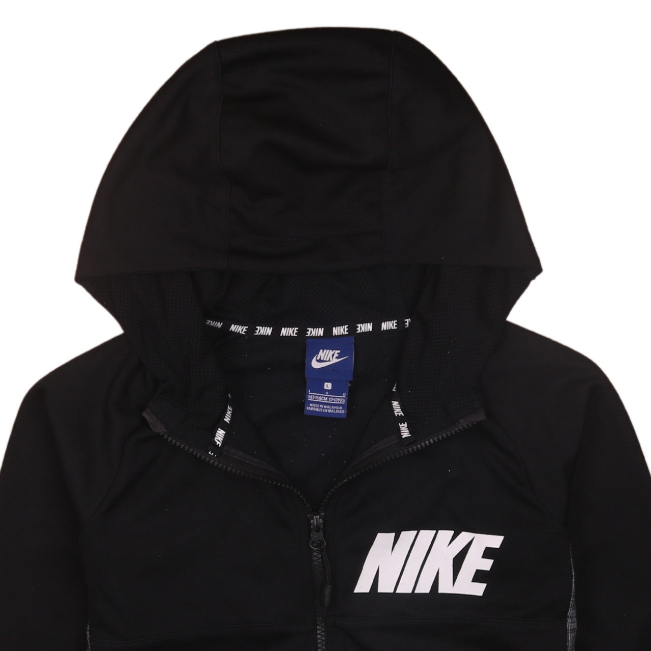 Boys UK Size 12-13 Years Nike Black Full Zip Hoodie