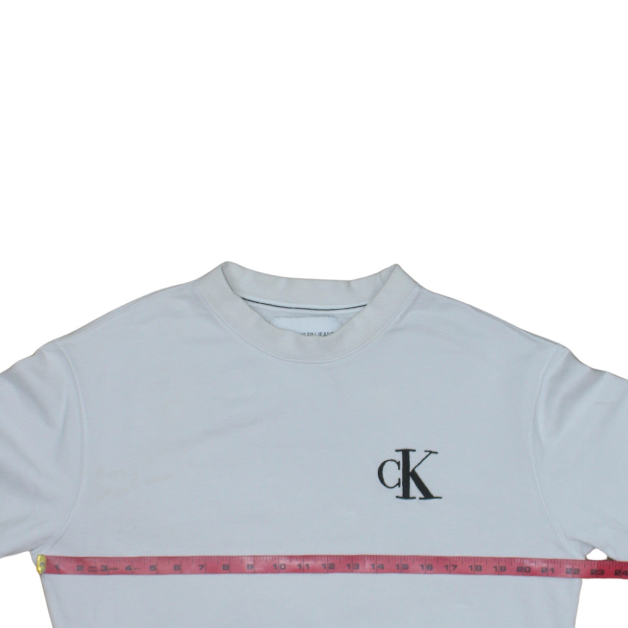 Mens UK Size S Calvin Klein Jeans White Pullover Sweatshirt