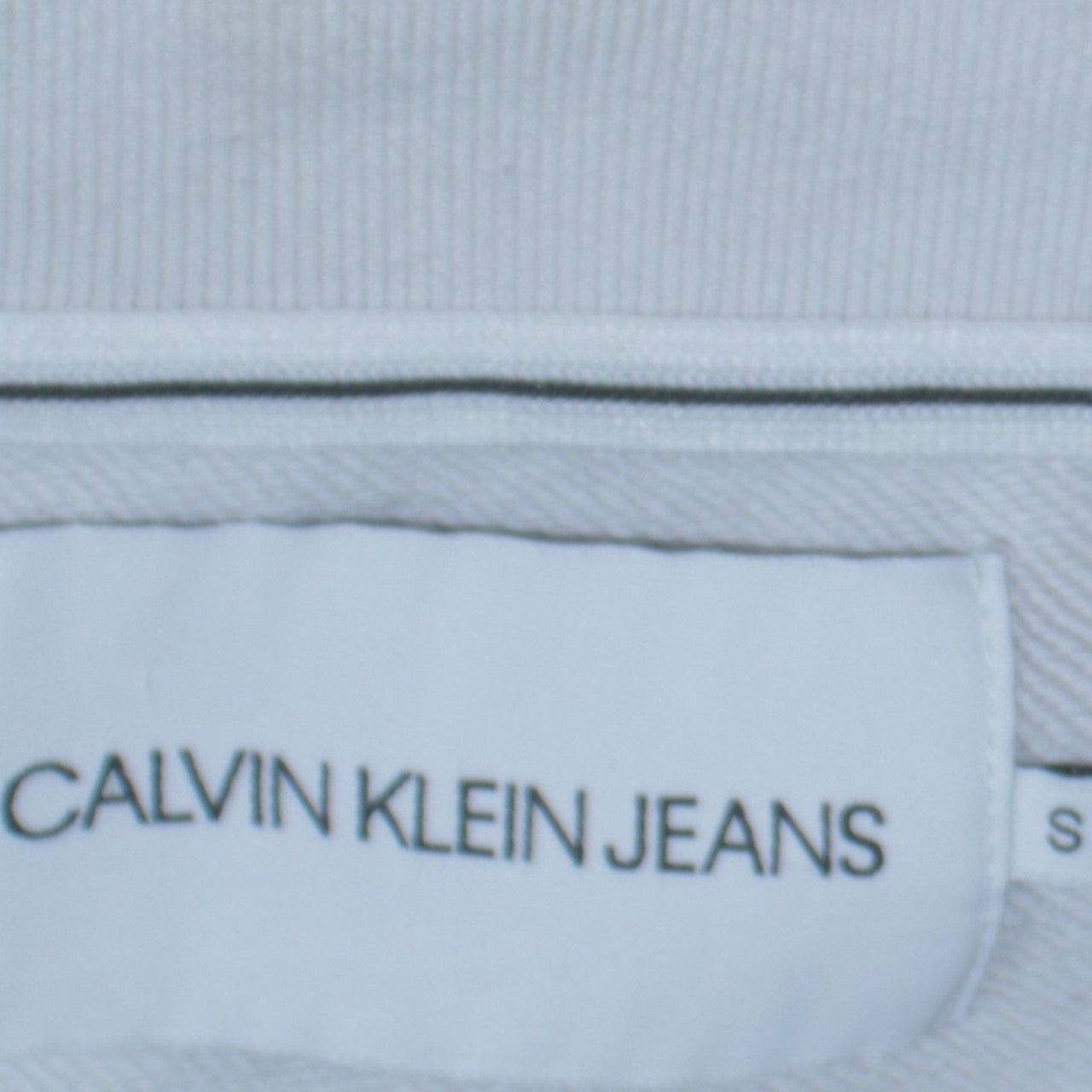 Mens UK Size S Calvin Klein Jeans White Pullover Sweatshirt