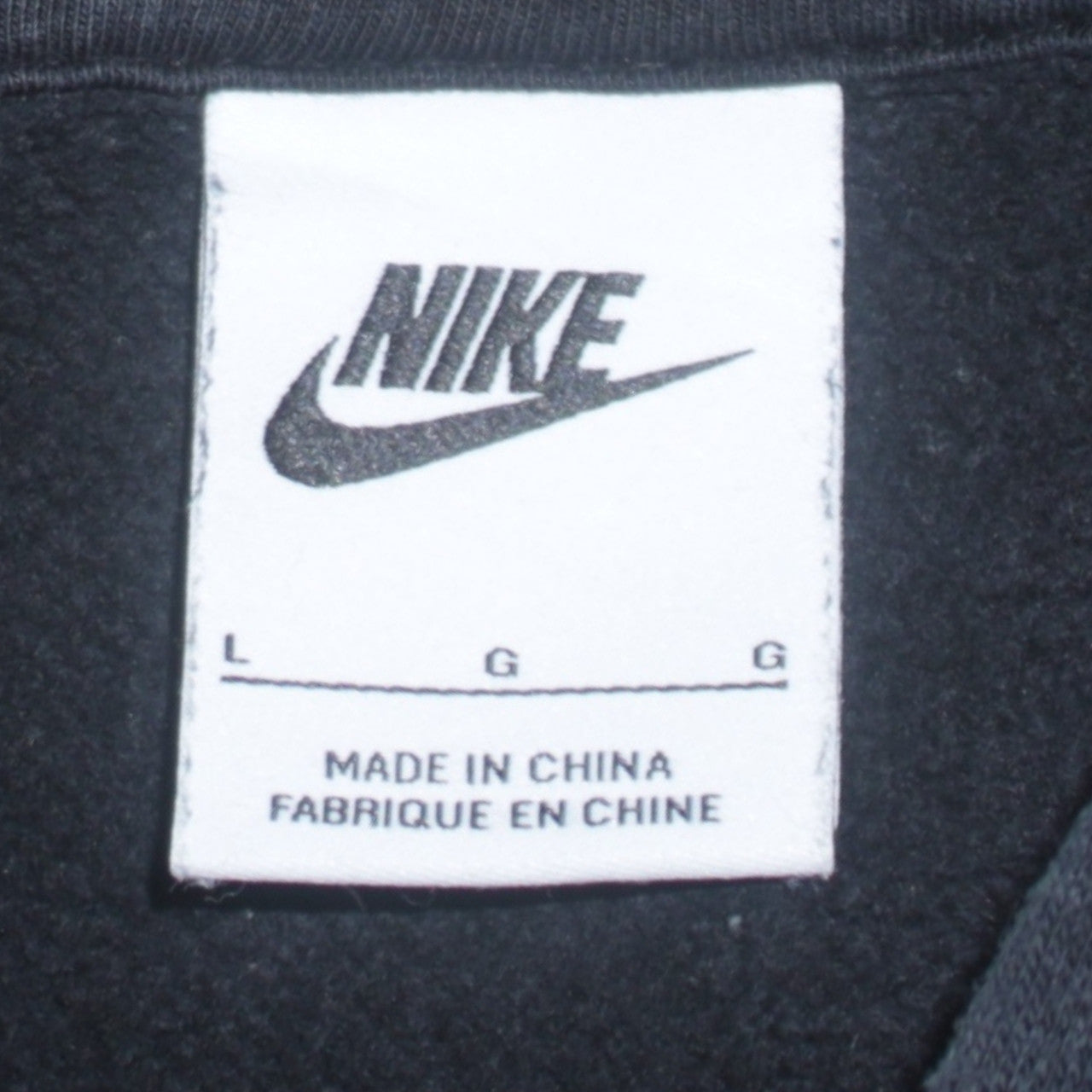 Mens UK Size L Nike Black Pullover Hoodie