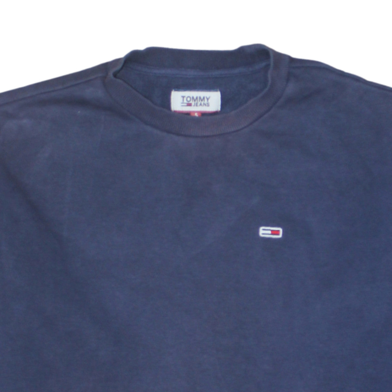 Mens UK Size L Tommy Jeans Blue Pullover Sweatshirt
