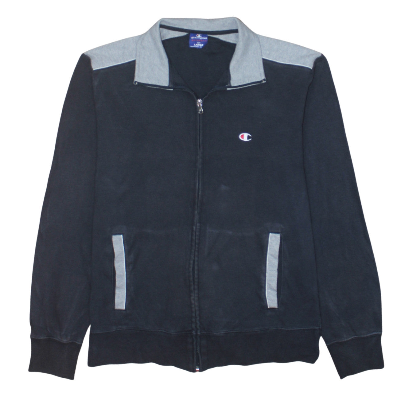 Mens UK Size L Champion Black Full Zip Sweatshirt