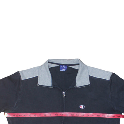 Mens UK Size L Champion Black Full Zip Sweatshirt