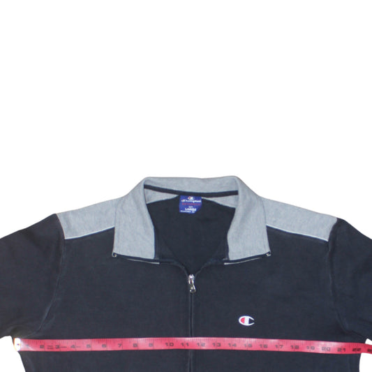 Mens UK Size L Champion Black Full Zip Sweatshirt