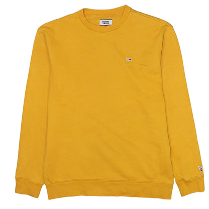 Mens UK Size XS Tommy Jeans Yellow Pullover Sweatshirt