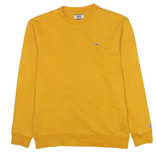 Mens UK Size XS Tommy Jeans Yellow Pullover Sweatshirt