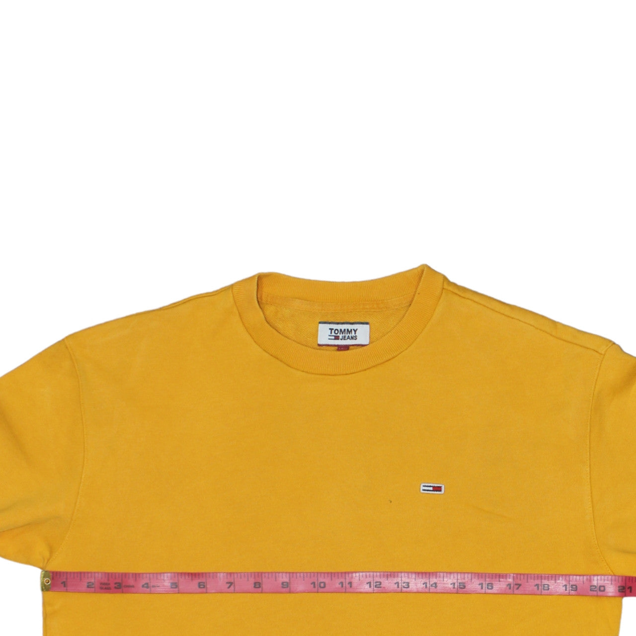 Mens UK Size XS Tommy Jeans Yellow Pullover Sweatshirt