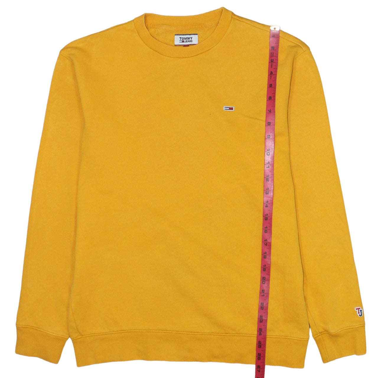 Mens UK Size XS Tommy Jeans Yellow Pullover Sweatshirt