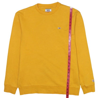 Mens UK Size XS Tommy Jeans Yellow Pullover Sweatshirt