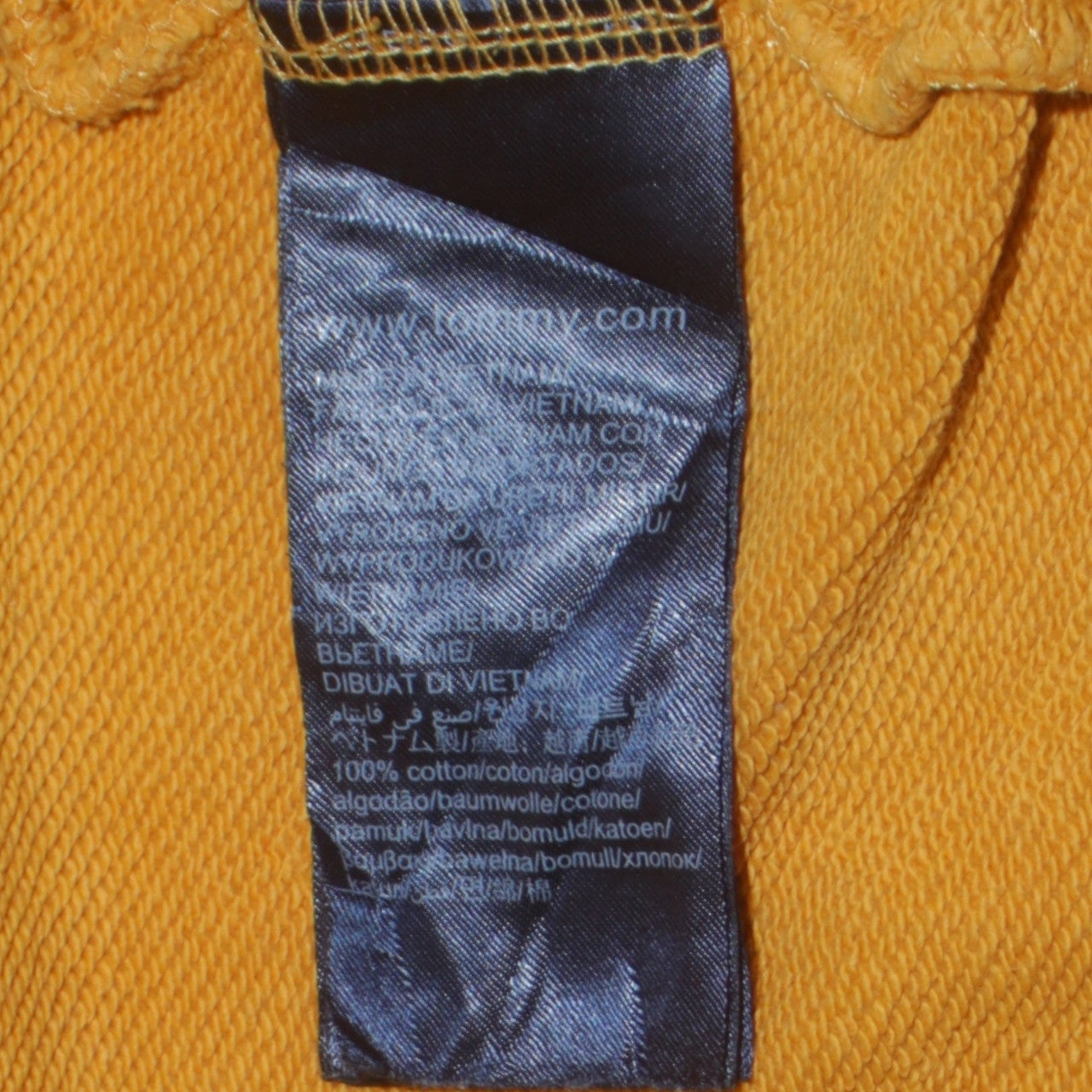 Mens UK Size XS Tommy Jeans Yellow Pullover Sweatshirt