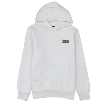 Womens UK Size M Diesel White Pullover Hoodie
